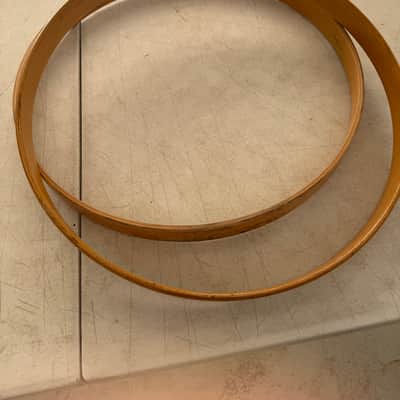 Vintage Ludwig 20” Natural Maple Bass Drum Hoops image 9