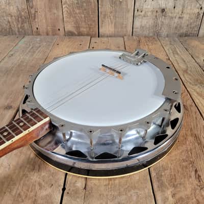 Framus Tenor 4 String Banjo 1960s w/ Chipboard Case image 10