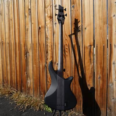 Schecter DIAMOND SERIES Stiletto-4 Stealth Pro- Satin Black Left Handed 4-String Electric Bass Guitar image 3