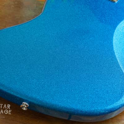 Fender USA neck on a custom Thinline Jazzmaster body Blue Sparkle offset - Bare Knuckle and The Creamery pickups image 9