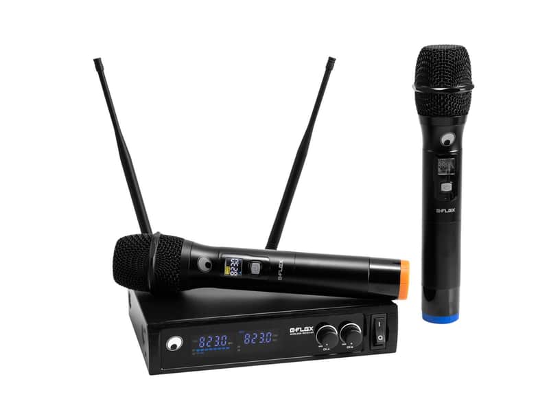 Omnitronic UHF E-FLEX 2 Doppel Funkmikro image 1