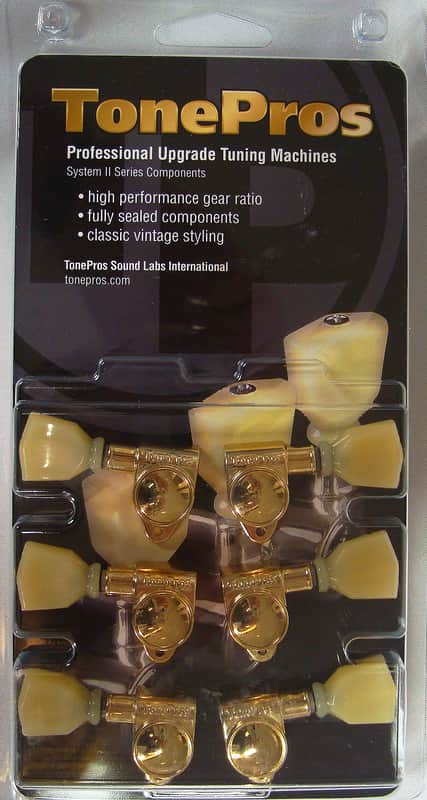 GKH330-G TonePros Tuning Machines 3 x 3, "Drop In", Gold image 1