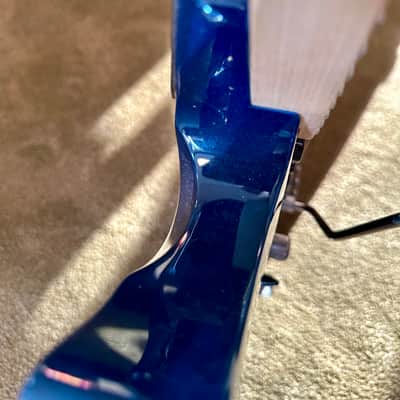 ESP LTD MH-103 QM - 2016, See Thru Blue, Left Handed image 8