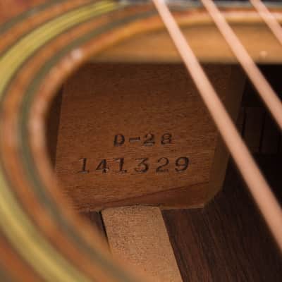 C. F. Martin D-28 Flat Top Acoustic Guitar (1954), ser. #141329, black hard shell case. image 12