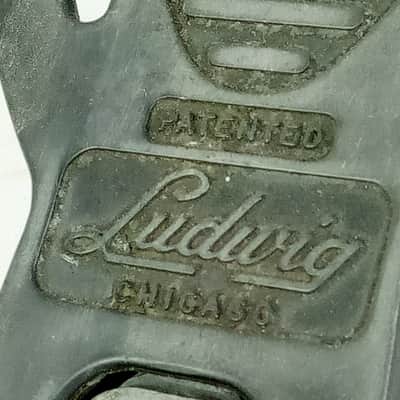 Ludwig Speed King Bass Drum Kick Pedal Twin Spring Beater Vintage60s Chicago USA image 3