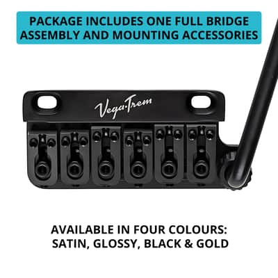 Vega-Trem VT1 Ultra-Trem 2-Points Stratocaster Guitar Tremolo Bridge For Strat No Mods Easy Installation (Black, Right) image 2