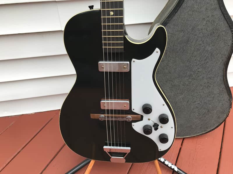 1962 Silvertone 1420 / Harmony H46 Stratotone Hollowbody Electric Guitar & OHSC image 1