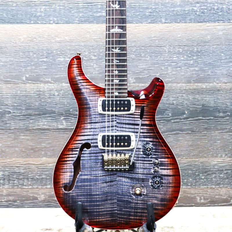 PRS 40th Anniversary Custom 24-08 Semi-Hollow Limited Edition Charcoal Cherry Burst Electric Guitar w/Case image 1