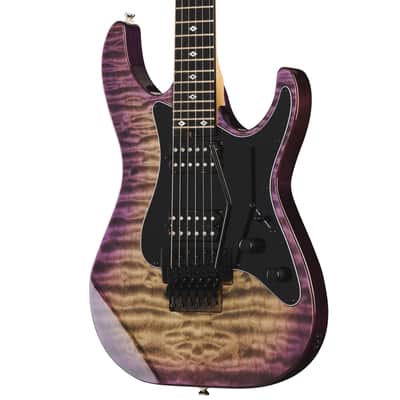Kramer Volante Quilt HHFR Electric Guitar - Ultraviolet Burst image 4