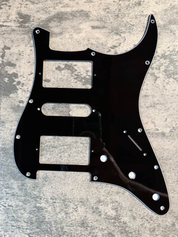 BMC Standard Stratocaster® Strat® Pickguard 3 Ply 11 Hole HSH Humbucker Single Humbucker Black [L30] image 1
