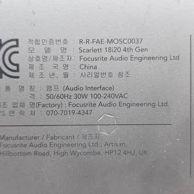 Used Focusrite Scarlett 18i20 4th Generation Recording USB Audio Interface image 13