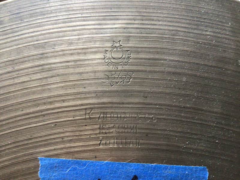 Zildjian Istanbul k new stamp 16 60s70s - Bronze image 1