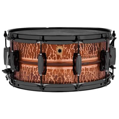 Ludwig LC663CKWMBLK Copper Phonic 6.5x14" 10-Lug Snare Drum