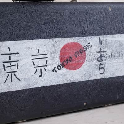 Fender Jazz or Precision Bass Original Hard Case 1967-1972 Logo with Tail Black with Orange Interior Vintage image 4