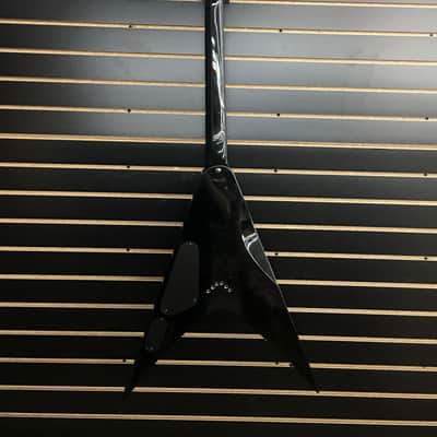 Used ESP LTD V-500 Black Electric Guitar Flying V Style  w/Hardshell case image 9