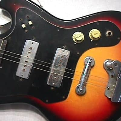Vintage Teisco Style Global Made 1960's Solid Body Electric Guitar as-is image 7