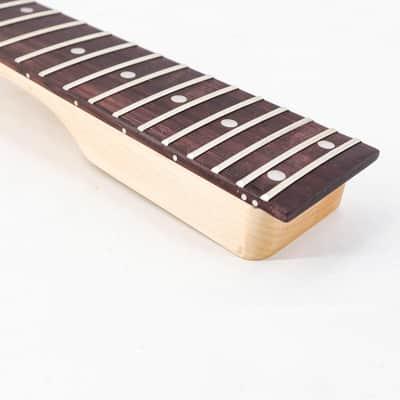 24 Fret Banana Head Guitar Neck 25.5 Inch Maple Rosewood Fretboard Bolt On for Electric Guitar Parts Replacement image 5