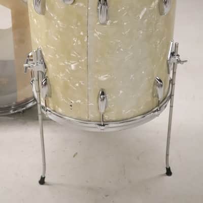 Gretsch Round Badge White Pearl 3pc Drum Kit Set Vintage 1960's image 18