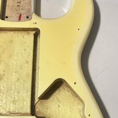 1986 Japan Charvel Jackson Import Model 3 Aged Pearl White Guitar Body Kahler Ready image 14