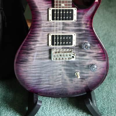PRS USA CE 24 2021 - Charcoal Purpleburst Limited black satin neck image 1