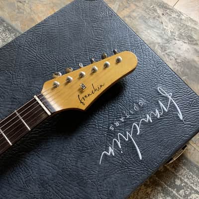 Made to Order - FRANCHIN Mercury guitar Paul Audia Signature - Lake Placid Blue / Sherwood Green / Candy Apple Red - Gold Racing Stripe Relic Aged 100% Nitro Lacquer Stratocaster-Strat-S-Style Made in Italy image 6