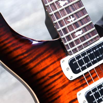 PRS SE Studio Figured Maple Top Orange Tiger Smokeburst Electric Guitar w/Bag image 9