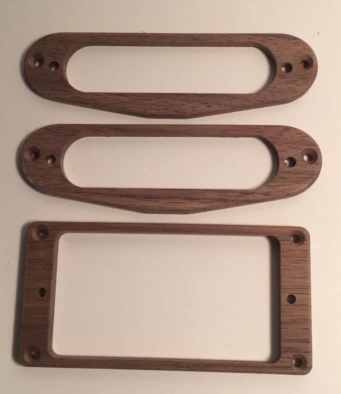Guilford American Black Walnut H-S-H Flat pickup ring set - USA image 1