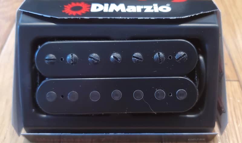 DiMarzio DP757/756BK Illuminator 7 String Set Black W/Black Poles image 1