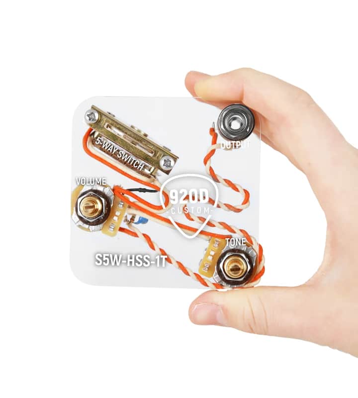 920D Custom S5W-HSS-1T Upgraded HSS Wiring w/5 Way Switch for Strat Guitars image 1
