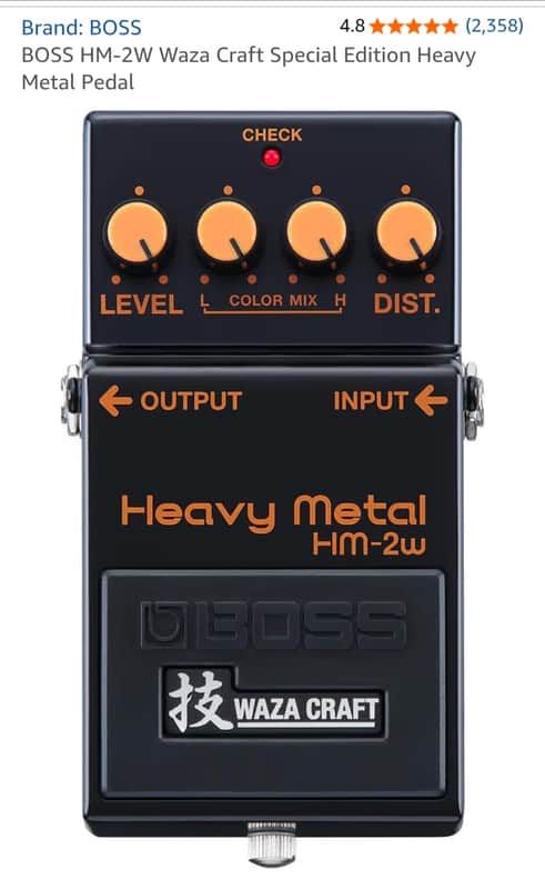 Boss HM-2W Heavy Metal Waza Craft 2021 - Present - Black image 1