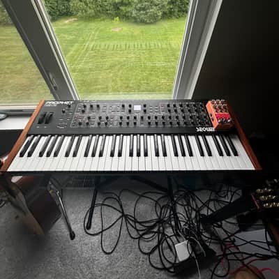 Sequential Prophet Rev2 61-Key 8-Voice Polyphonic Synthesizer 2018 - Present - Black with Wood Sides image 1
