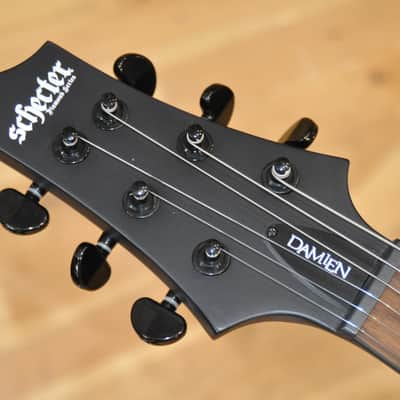SCHECTER Damien 6 LH SBK Satin Black / Left Handed / Damien-6 / WI21100610 imagen 8