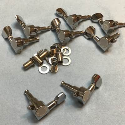 MORTone Tuning pegs set of 8 for electric guitar to mandocello conversion Chrome image 1