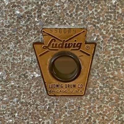 Vintage 1968 Ludwig 12" Tom Silver Sparkle white Interior for drum set kit 60s image 4