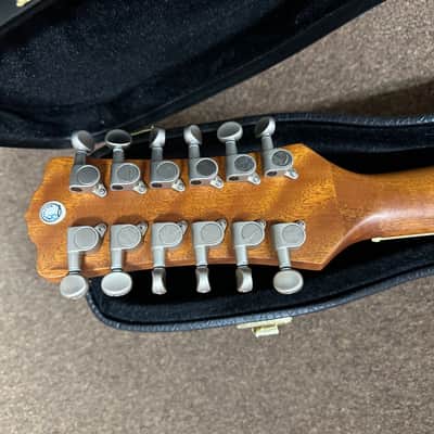 LUNA Muse Grand Auditorium Cutaway acoustic electric 12-String GUITAR w/ Hard Case image 6