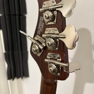 Ernie Ball Music Man Stingray 4 HH 2014 Limited Edition All Rosewood Neck and Fretboard - White image 8