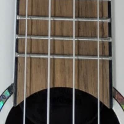 Luna Model UKE HAU T Tenor Size All White Ukulele with Gig Bag image 7