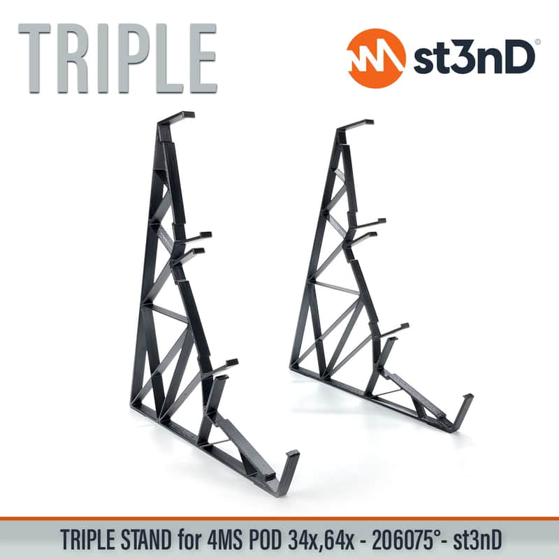 TRIPLE STAND for 4MS Pod 34X / 64X (20° and 60° and 75°) image 1