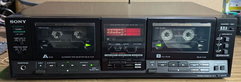 Sony TC-WR730 Dual Auto Reverse Stereo Cassette Deck Dolby B/C