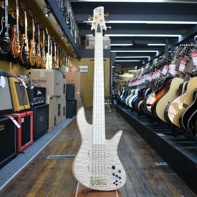 Fodera Artie Reynolds Signature Emperor 5 Elite 5-String Bass Maple Quilted w/Birdseye Maple Fingerboard, Hard Case image 4