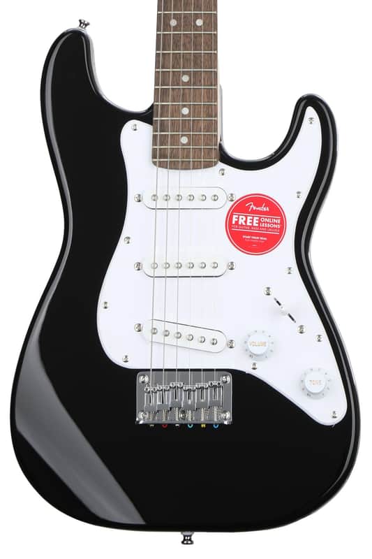 Squier Mini Stratocaster Electric Guitar - Black with Laurel Fingerboard image 1