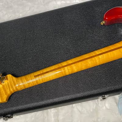 NEW! Fender Limited Edition Custom Deluxe AAA Flame Stratocaster - Hand Wound Pick-Ups - Gold Hardware - Aged Cherry Sunburst - 7.6lbs - Authorized Dealer - G07114 - WOW! image 13