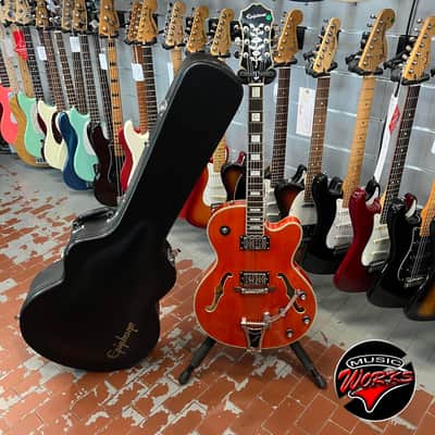 Epiphone Emperor Swingster Sunrise Orange + Har DC Ase image 10