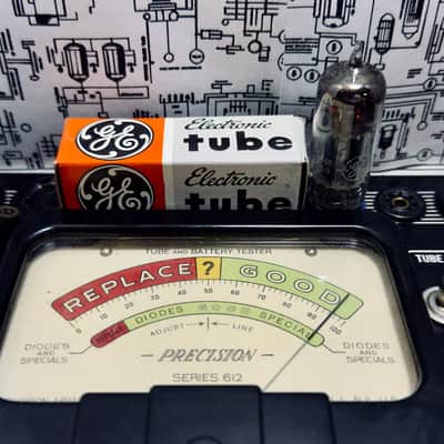 GE 12BH7A Grey Plates O‑Getter 1961 NOS Factory Matched Set – Preamp/Driver Tubes image 9