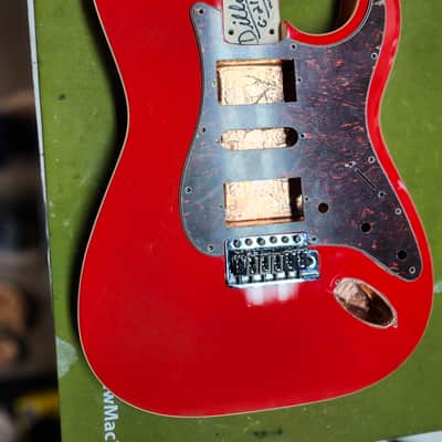 Dillion Double Bound Fiesta Red Strat fully shielded. image 7