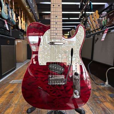 Tom Anderson Custom Top T Classic Contoured Electric Guitar Cajun Red with Binding w/Hard Case image 1