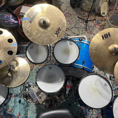 Mark Schulman's P!NK Gretsch USA Maple 7-Piece Drum Set, 2008 — Blue Sparkle image 15