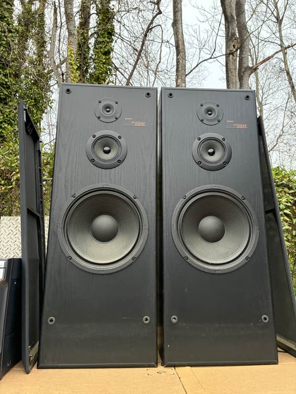 Rare Vintage Sony SS-U 532AV Pair Floor Standing Speakers 12" Woofers 3-way
