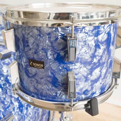 Vintage 70's Sonor The Swinger K 132 SB Blue Marble 4-piece image 4