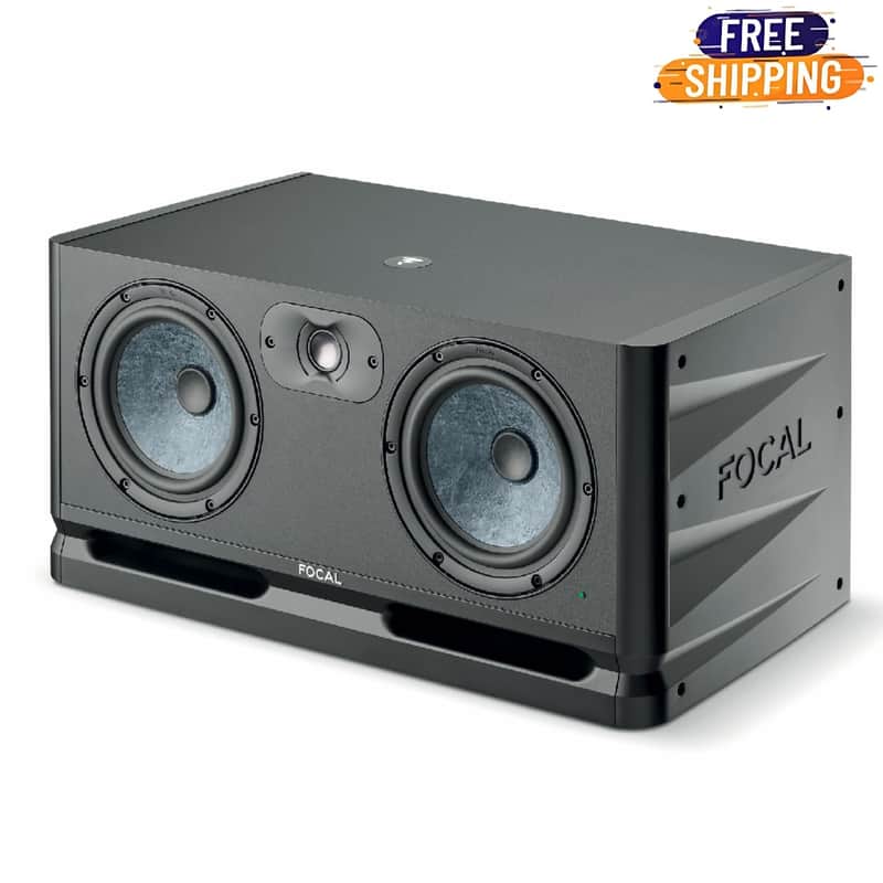 Focal Professional Alpha Twin Evo Active 2.5 Channel Studio Monitors with 25 mm Aluminum Tweeter and 16.5 cm Slatefiber Woofers -  Black image 1